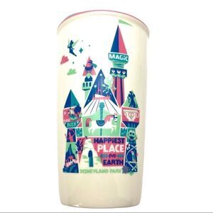 Rare Starbucks x DISNEYLAND castle ceramic tumbler Kawaii pink mint blue